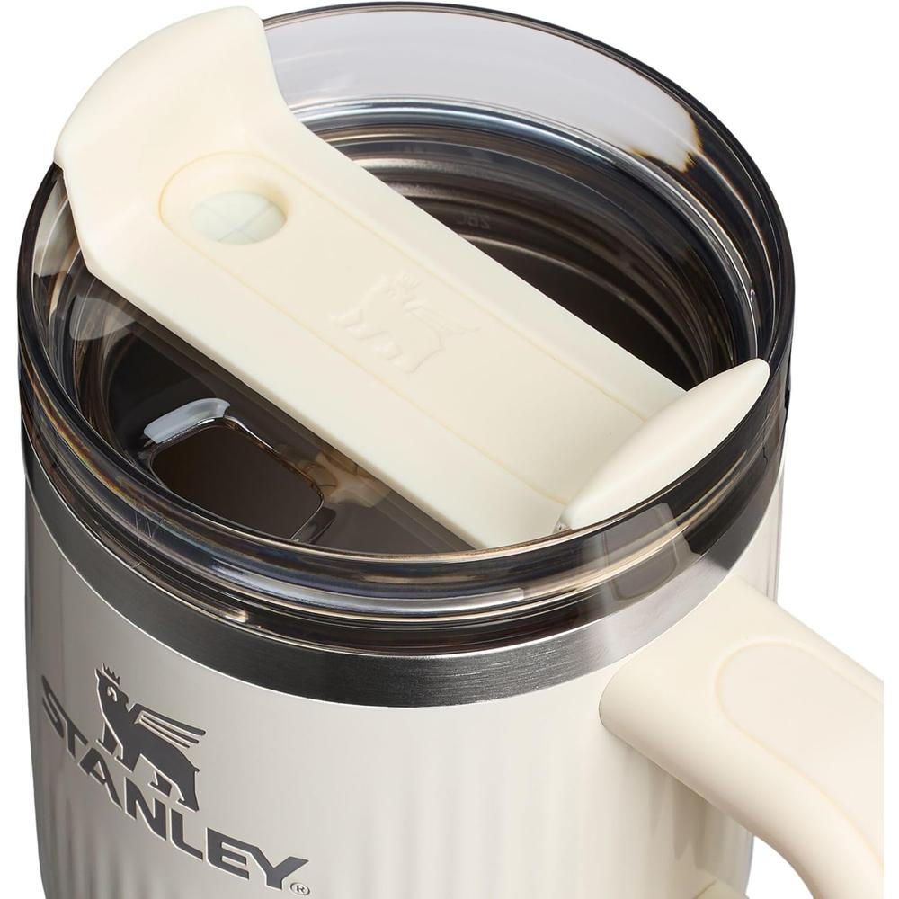 STANLEY QUENCHER H2.0 TUMBLER CON ASA Y PAJILLA 20 OZ | CREAM GLOSS STRIATED - 2