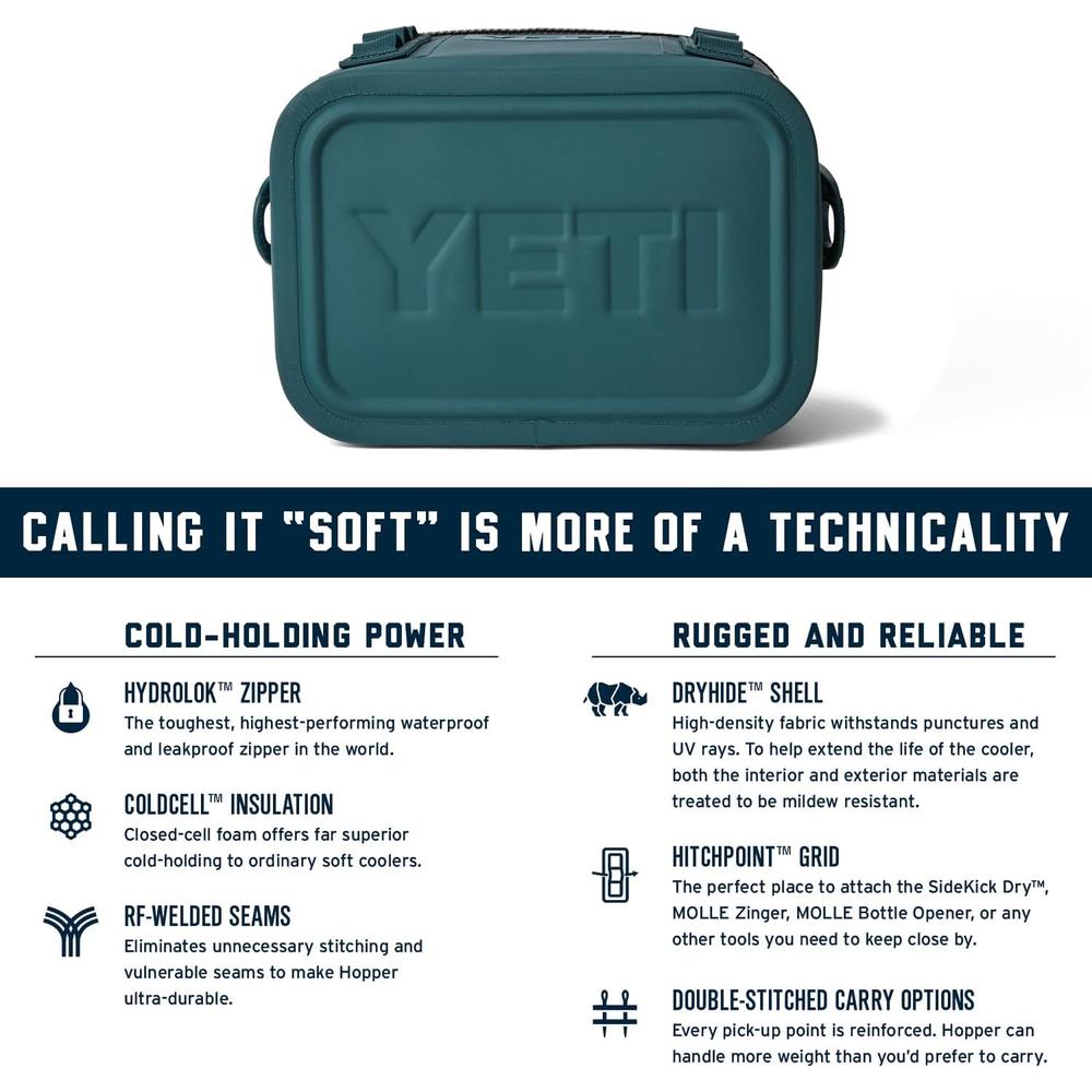 YETI HOPPER FLIP 8 COOLER PORTÁTIL | VERDE JADE - 6