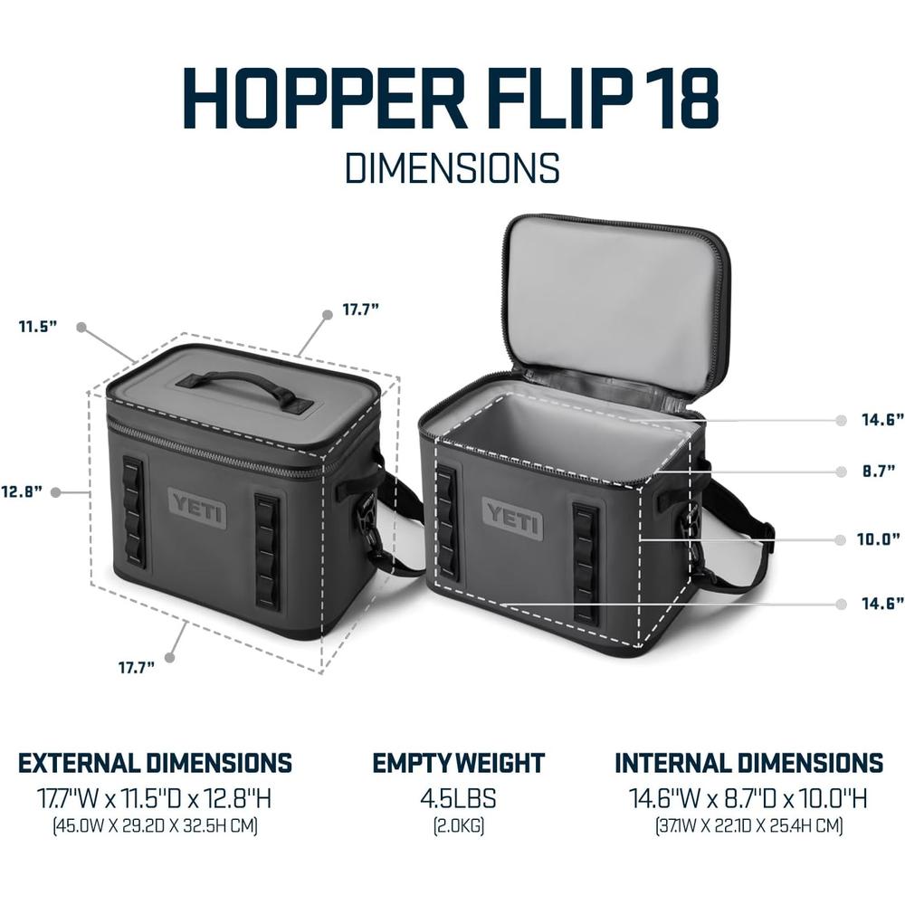 YETI HOPPER FLIP 18 COOLER PORTÁTIL | ROJO VIVO - 4