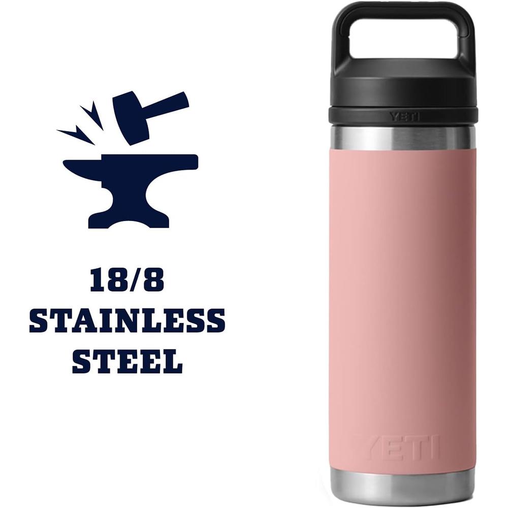 YETI BOTELLA RAMBLER CON TAPA CHUNG DE 18 OZ | PALO ROSA - 6