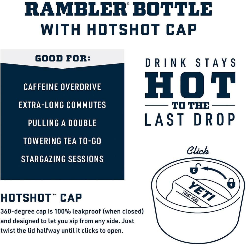YETI BOTELLA RAMBLER TÉRMICA CON TAPA HOT SHOT DE 18 OZ | ROSADO - 2