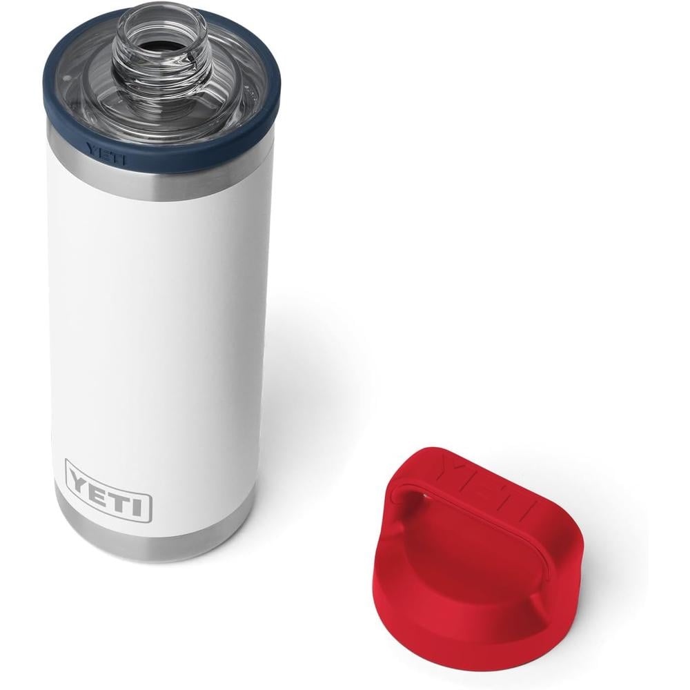 YETI BOTELLA RAMBLER CON TAPA DE CHUPÓN ROJA DE 18 OZ | BLANCO - 1
