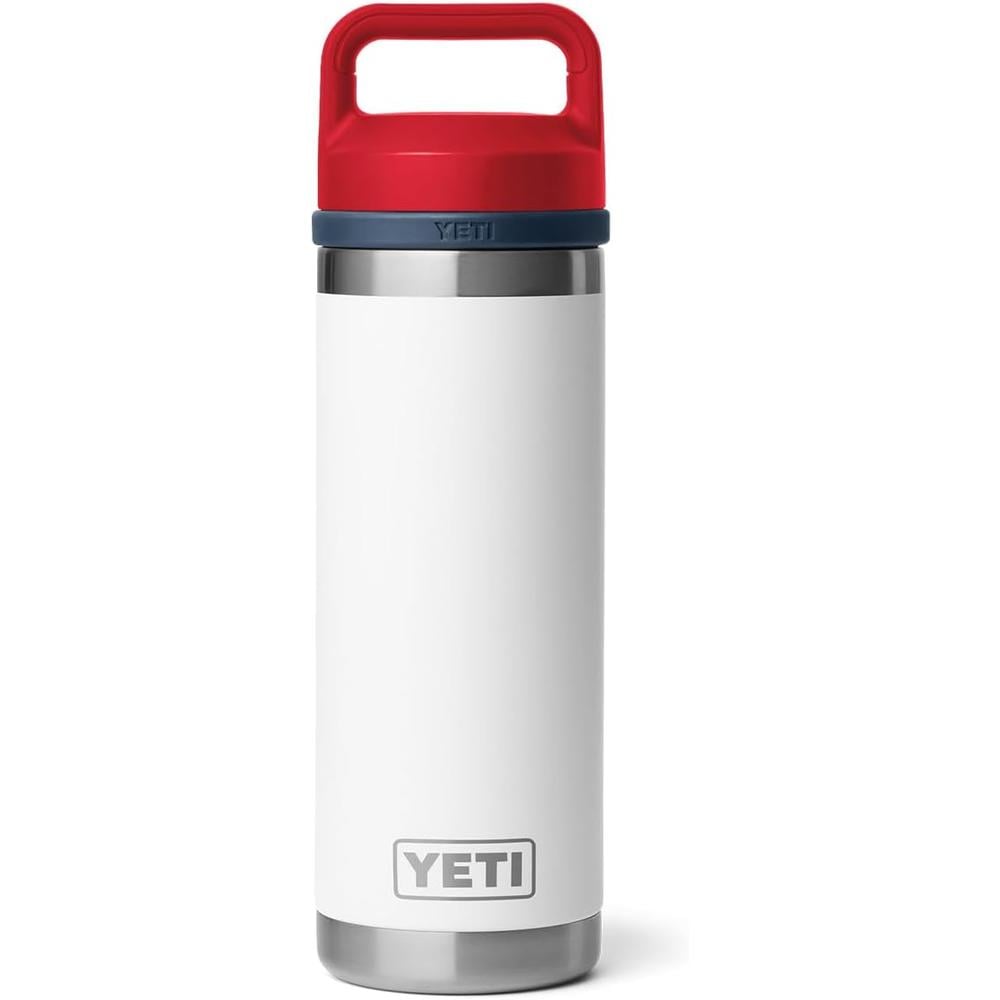 YETI BOTELLA RAMBLER CON TAPA DE CHUPÓN ROJA DE 18 OZ | BLANCO - 3
