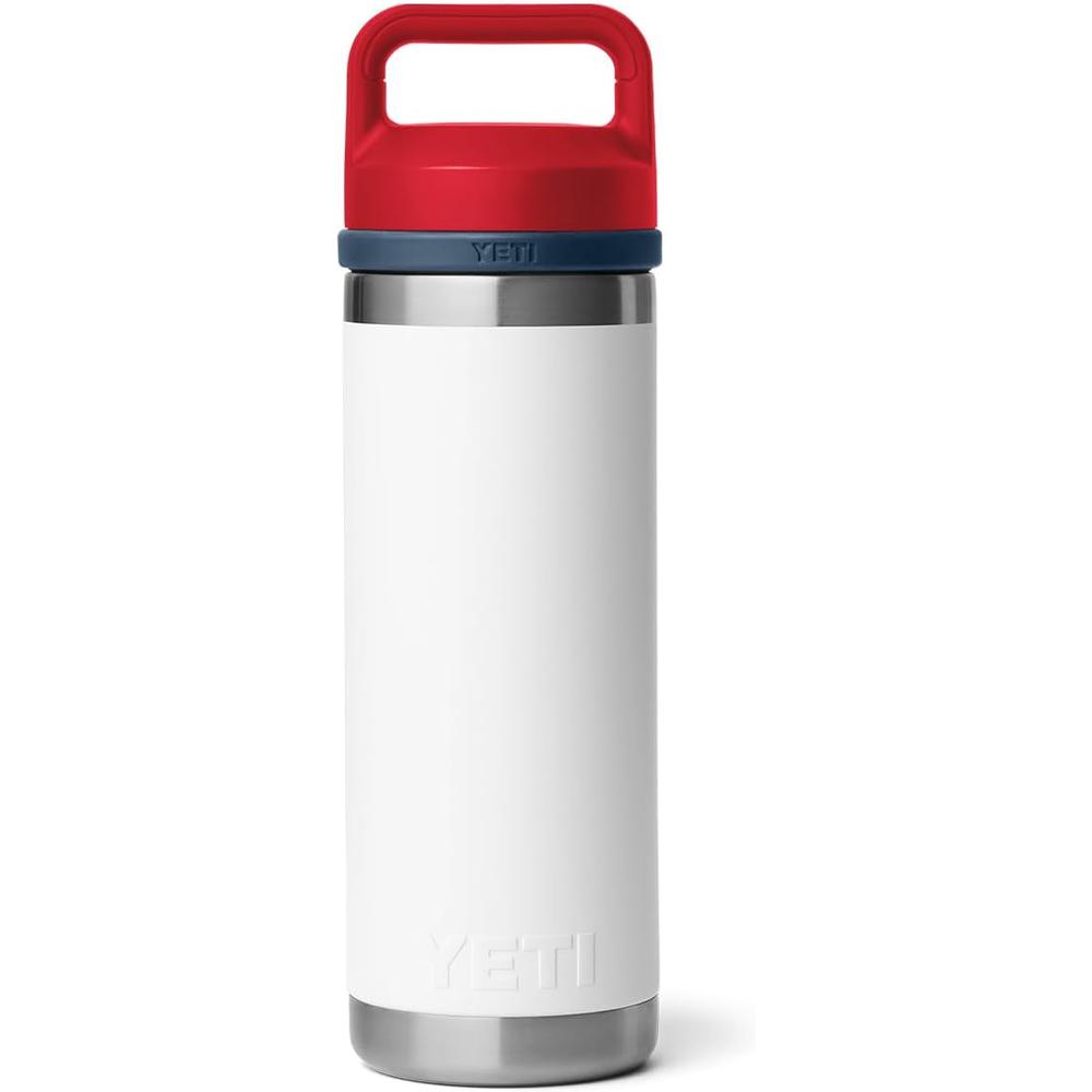 YETI BOTELLA RAMBLER CON TAPA DE CHUPÓN ROJA DE 18 OZ | BLANCO - 5