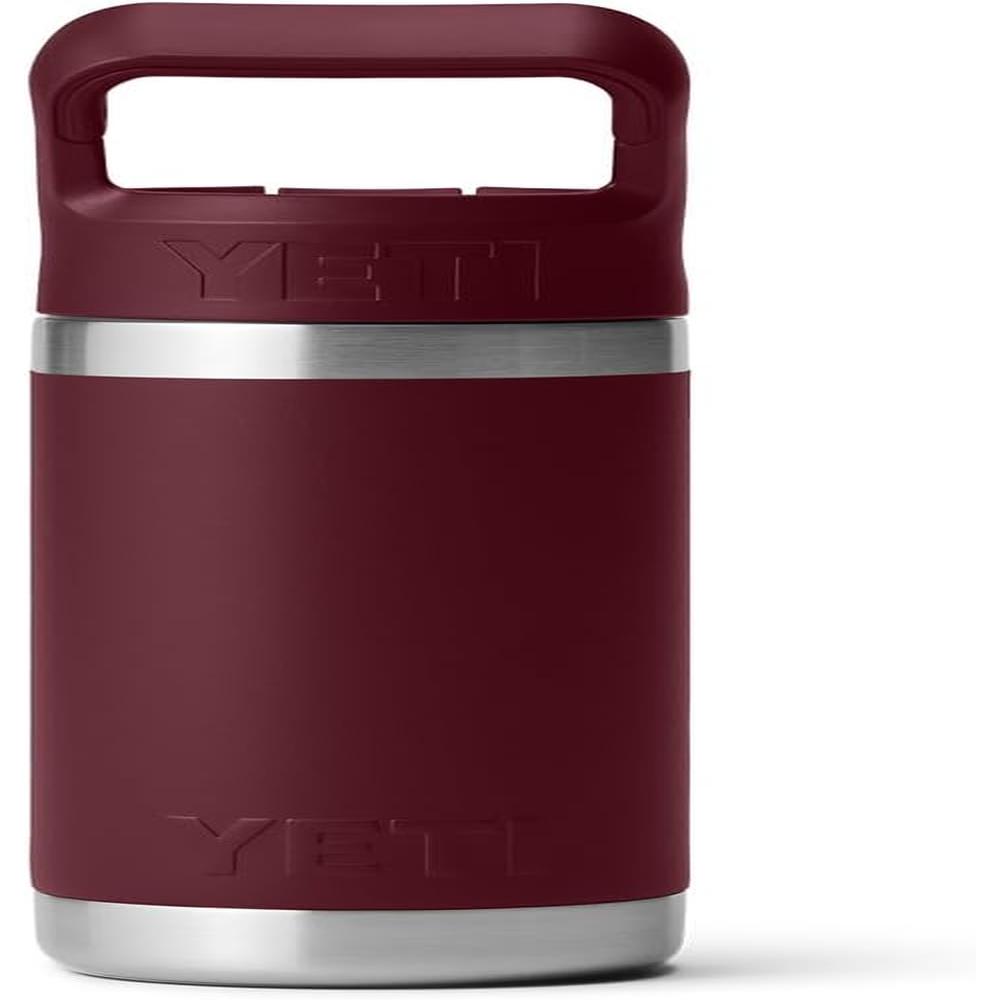 YETI BOTELLA RAMBLER JR. PARA NIÑOS CON CAÑITA DE 12 OZ | GUINDA - 6