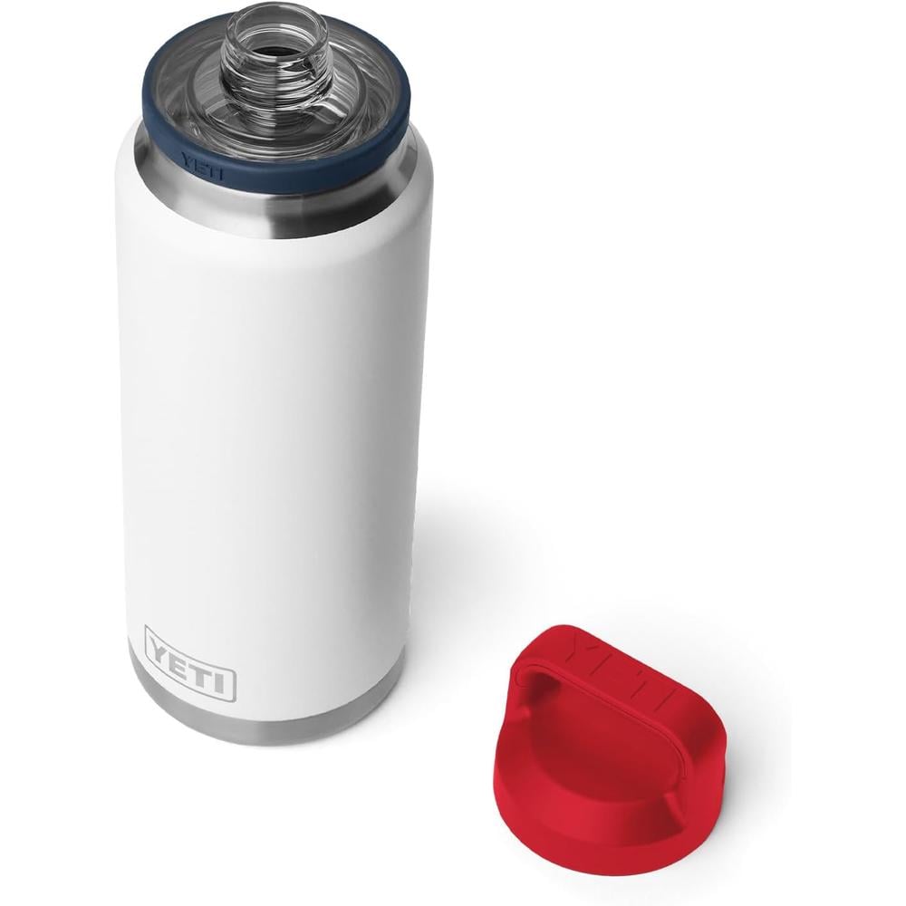 YETI BOTELLA RAMBLER CON TAPA ROJA PARA SORBOS DE 36 OZ | BLANCO - 1