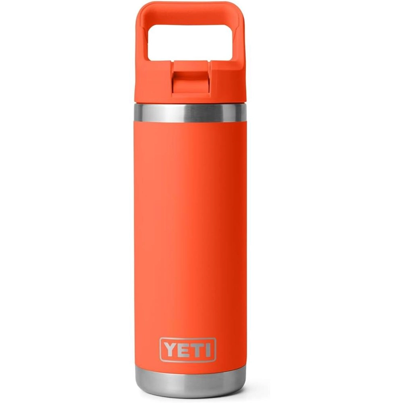 YETI BOTELLA RAMBLER CON TAPA DE CAÑITA DE 18 OZ | NARANJA FUERTE - 3