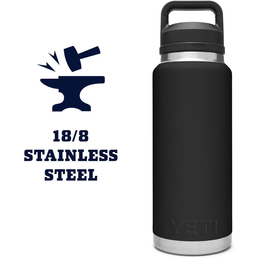 YETI BOTELLA RAMBLER CON TAPA PARA SORBOS DE 36 OZ | NEGRO - 6