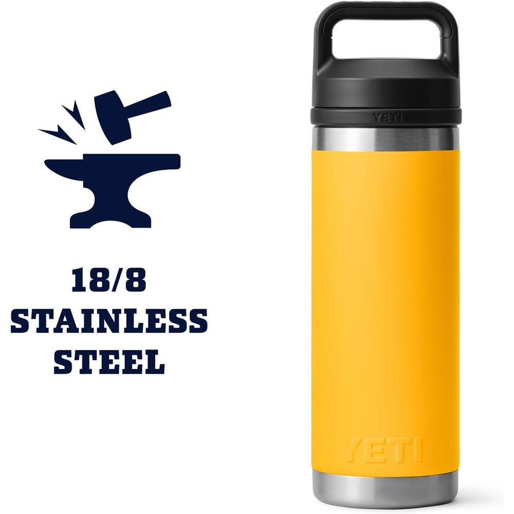 YETI BOTELLA RAMBLER CON TAPA CHUNG DE 18 OZ | AMARILLO - 6