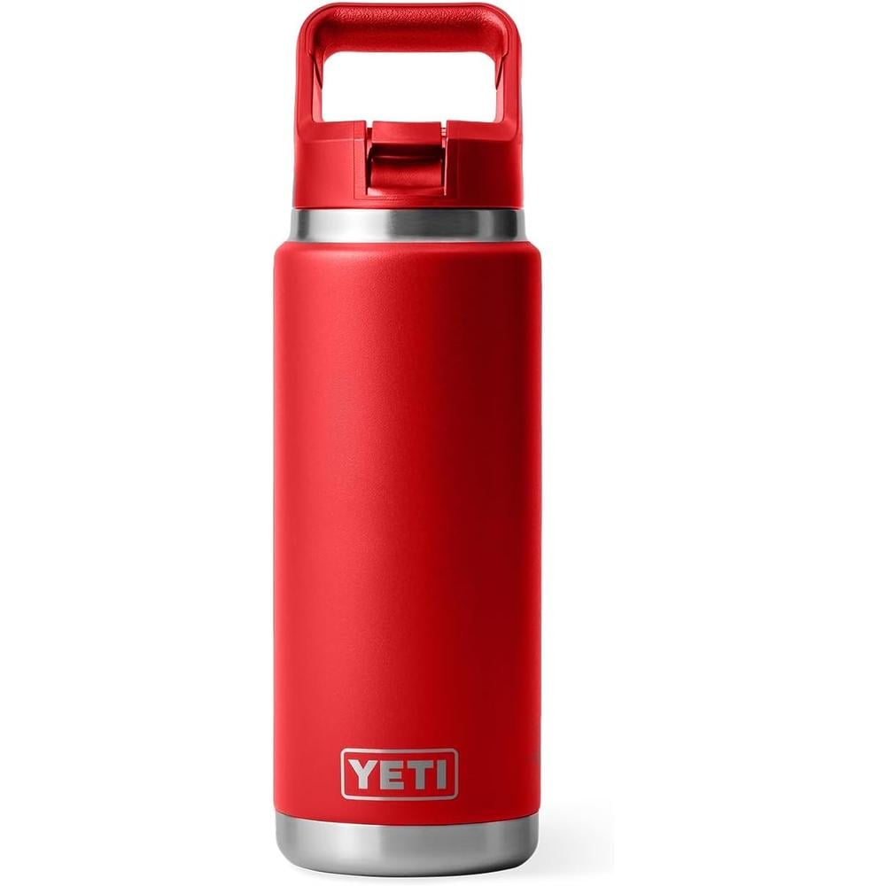 YETI BOTELLA RAMBLER CON TAPA DE CAÑITA DE 26 OZ | ROJO FUERTE - 3