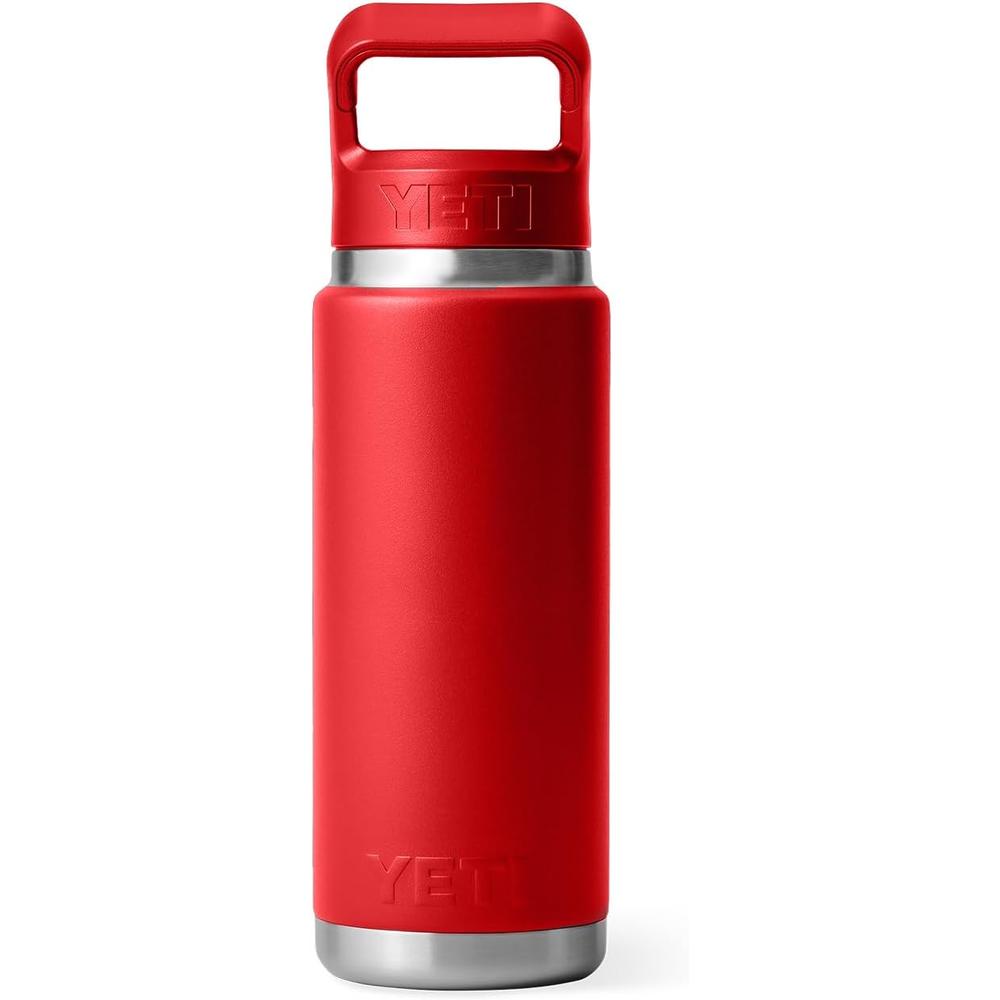 YETI BOTELLA RAMBLER CON TAPA DE CAÑITA DE 26 OZ | ROJO FUERTE - 5