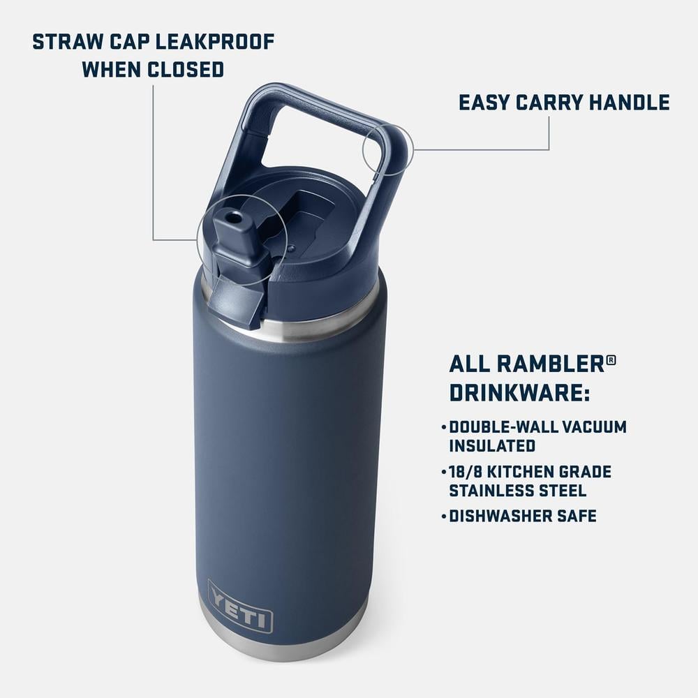 YETI BOTELLA RAMBLER CON TAPA DE CAÑITA DE 26 OZ | VERDE OSCURO - 2