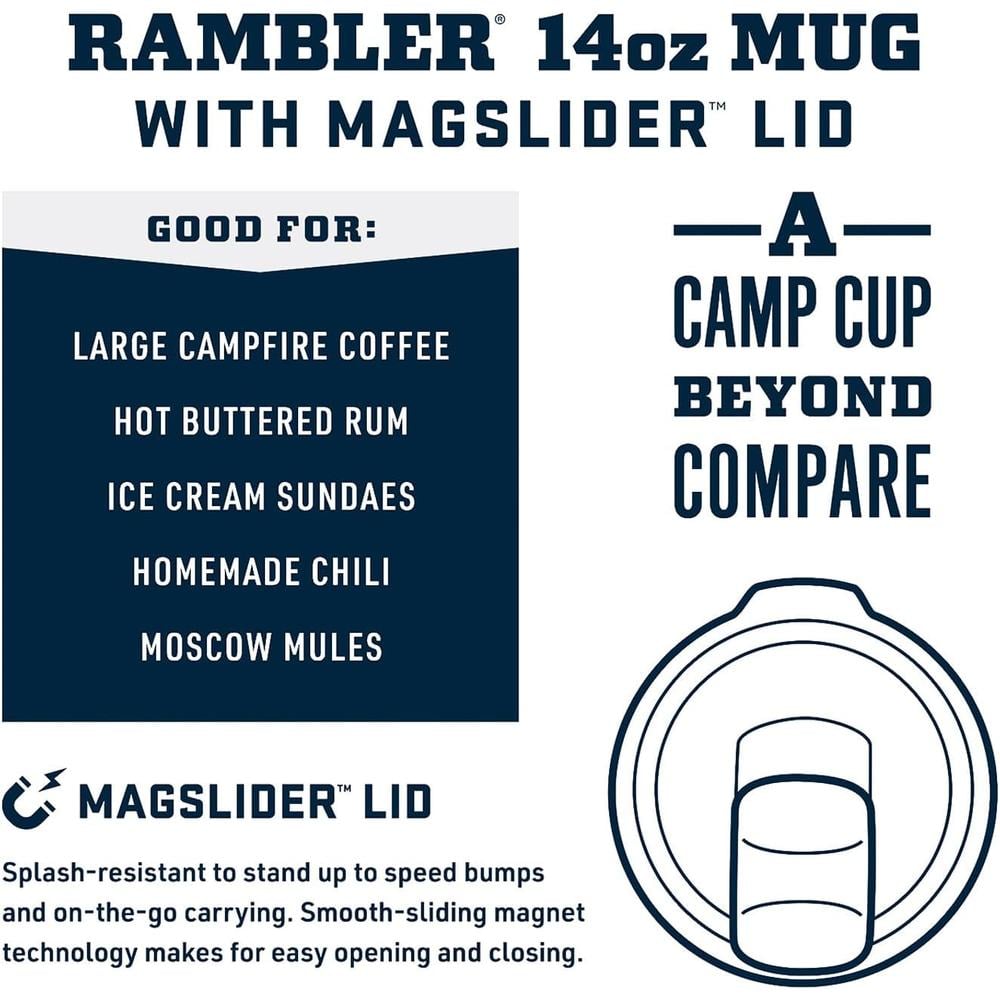 YETI RAMBLER TAZA APILABLE CON TAPA MAGSLIDER DE 14 OZ | AZUL - 3