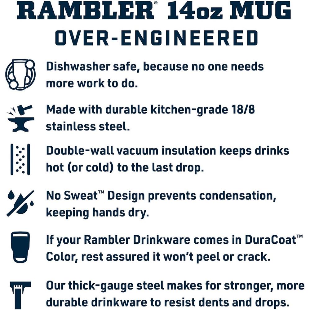 YETI RAMBLER TAZA APILABLE CON TAPA MAGSLIDER DE 14 OZ | AZUL - 5