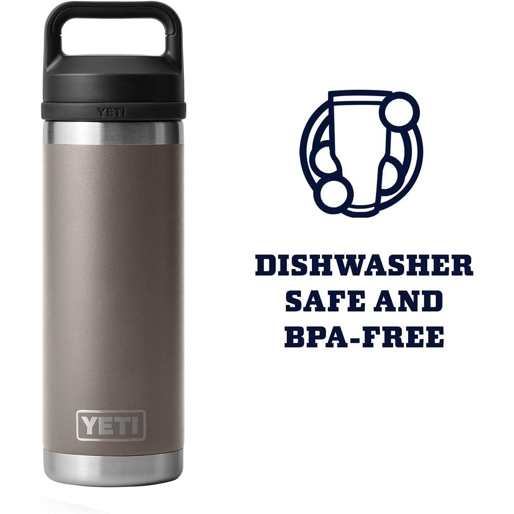 YETI BOTELLA RAMBLER CON TAPA CHUNG DE 18 OZ | GRIS CLARO - 5
