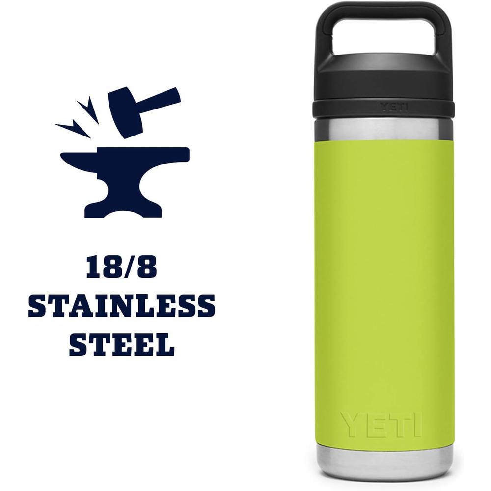 YETI BOTELLA RAMBLER CON TAPA CHUNG DE 18 OZ | AMARILLO LIMÓN - 6