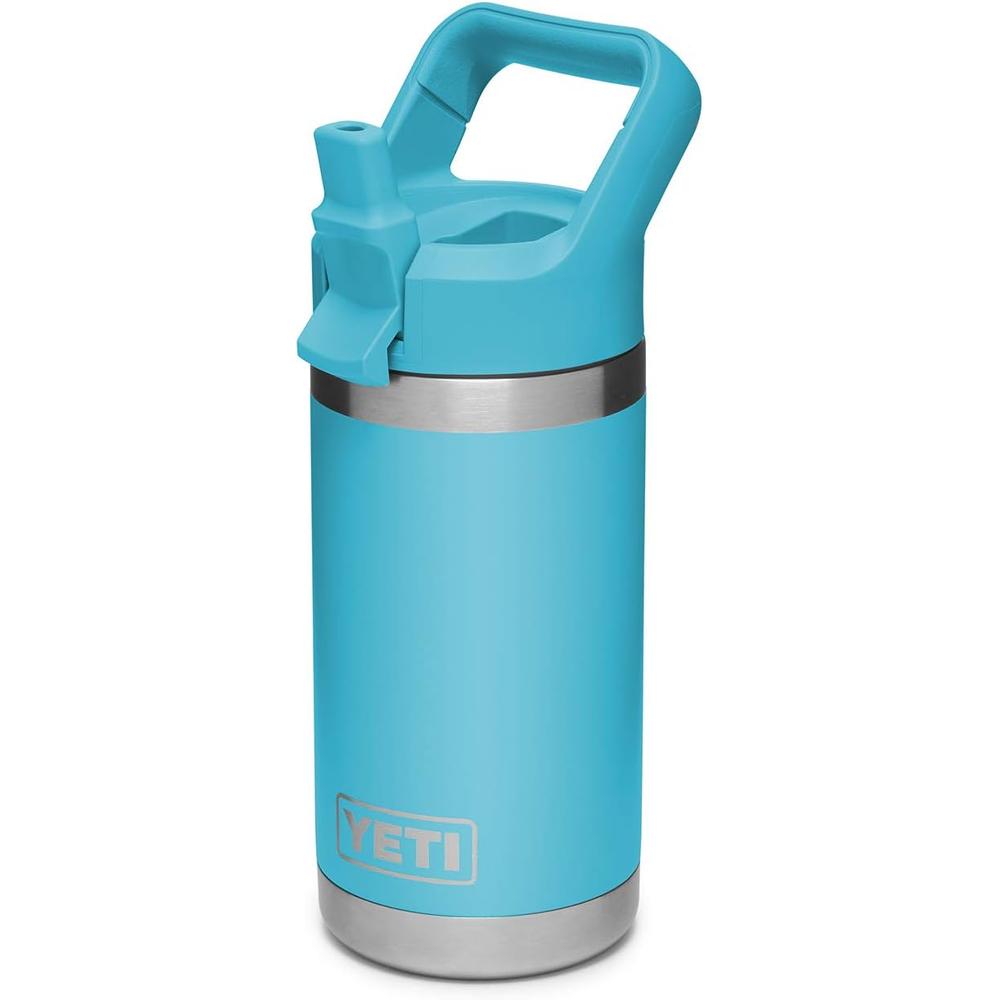 YETI BOTELLA RAMBLER JR. PARA NIÑOS CON CAÑITA DE 12 OZ | CELESTE NEÓN - 1