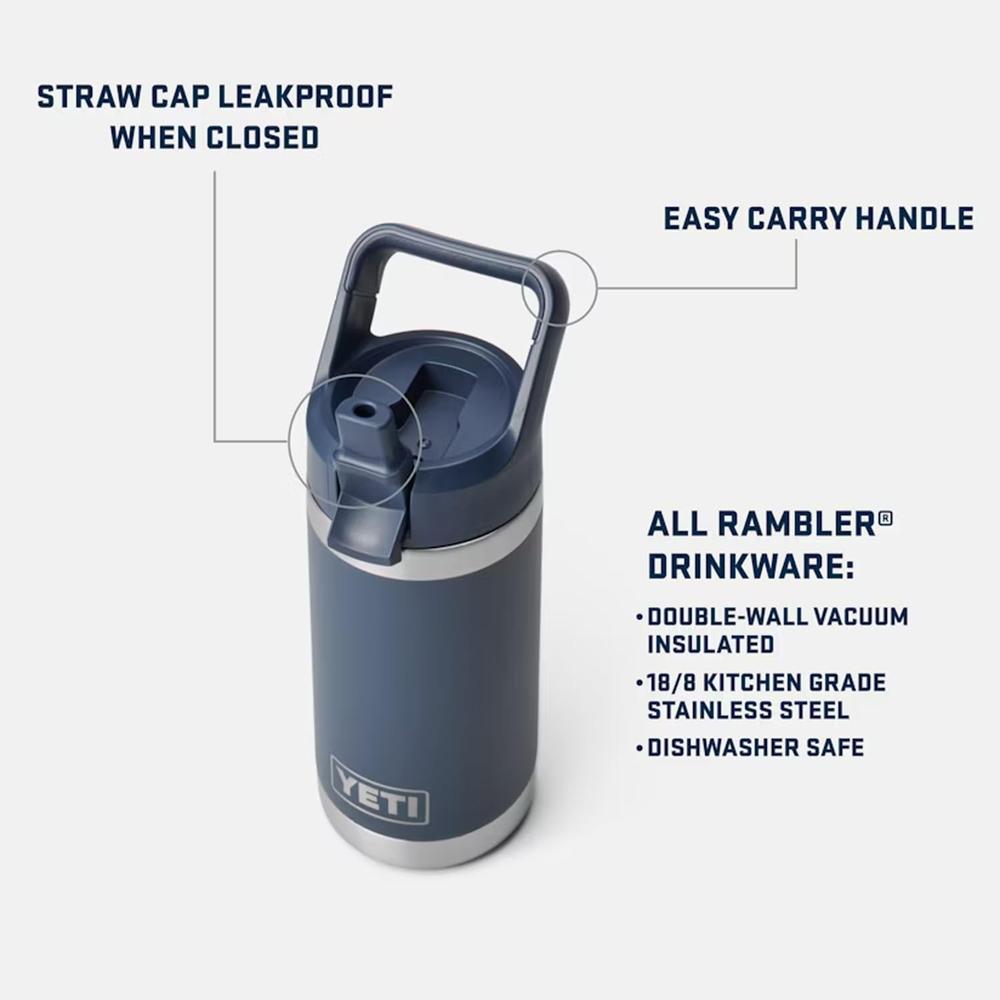 YETI BOTELLA RAMBLER JR. PARA NIÑOS CON CAÑITA DE 12 OZ | ROSA BEBÉ - 2