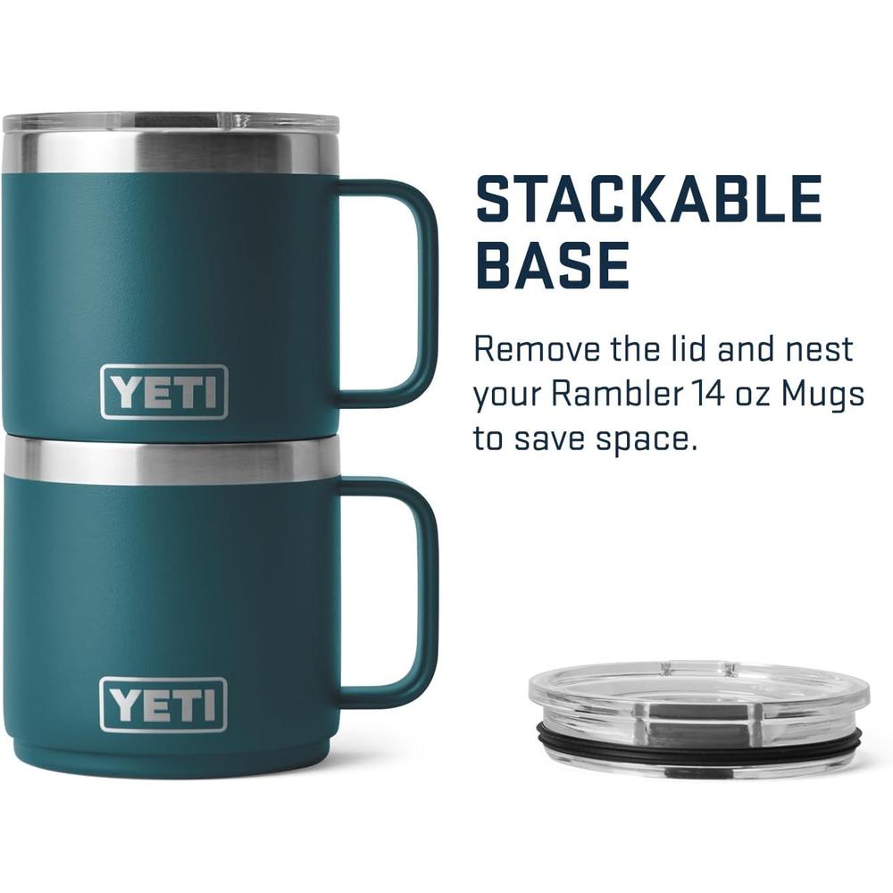 YETI RAMBLER TAZA APILABLE CON TAPA MAGSLIDER DE 14 OZ | VERDE JADE - 2