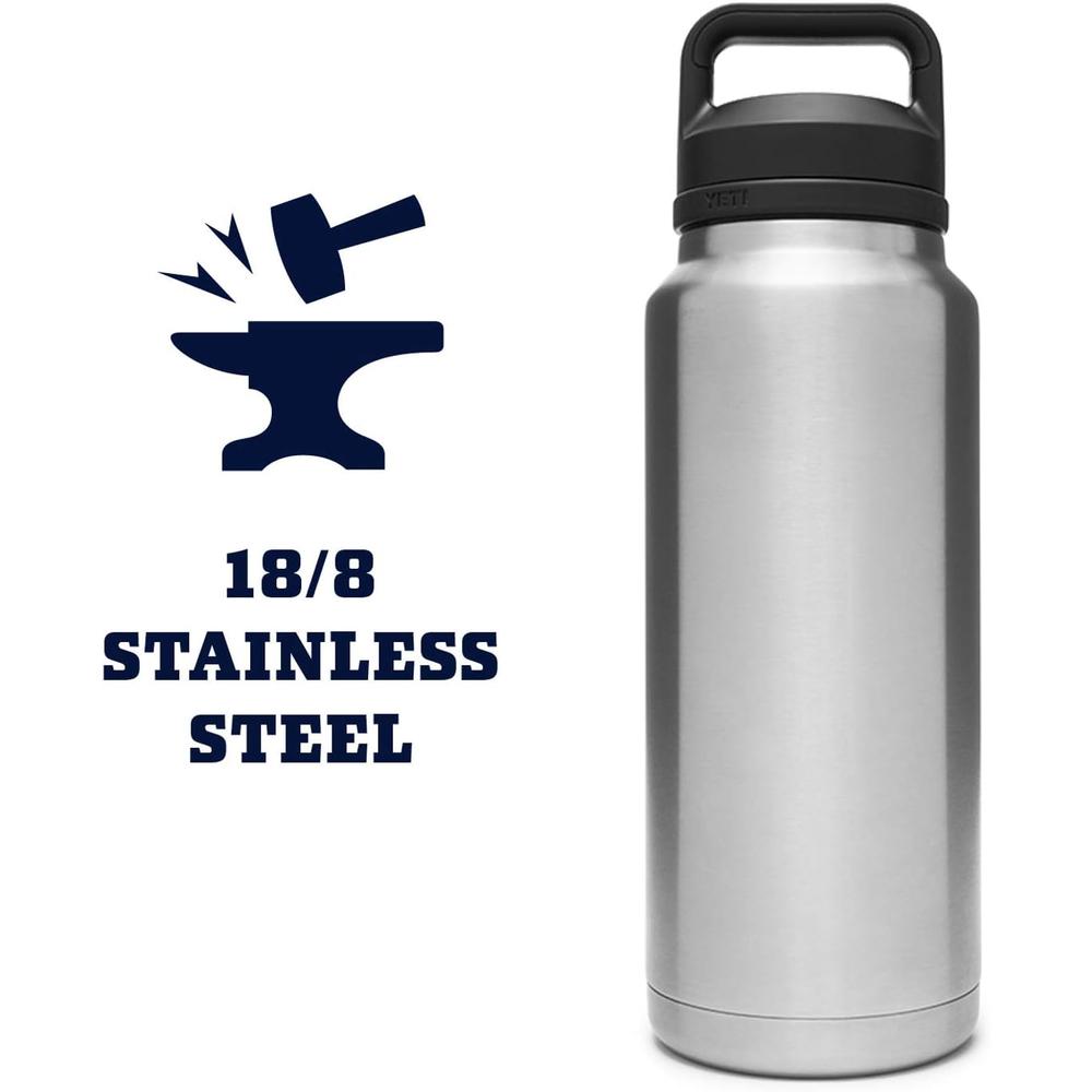 YETI BOTELLA RAMBLER CON TAPA PARA SORBOS DE 36 OZ | PLATA - 6