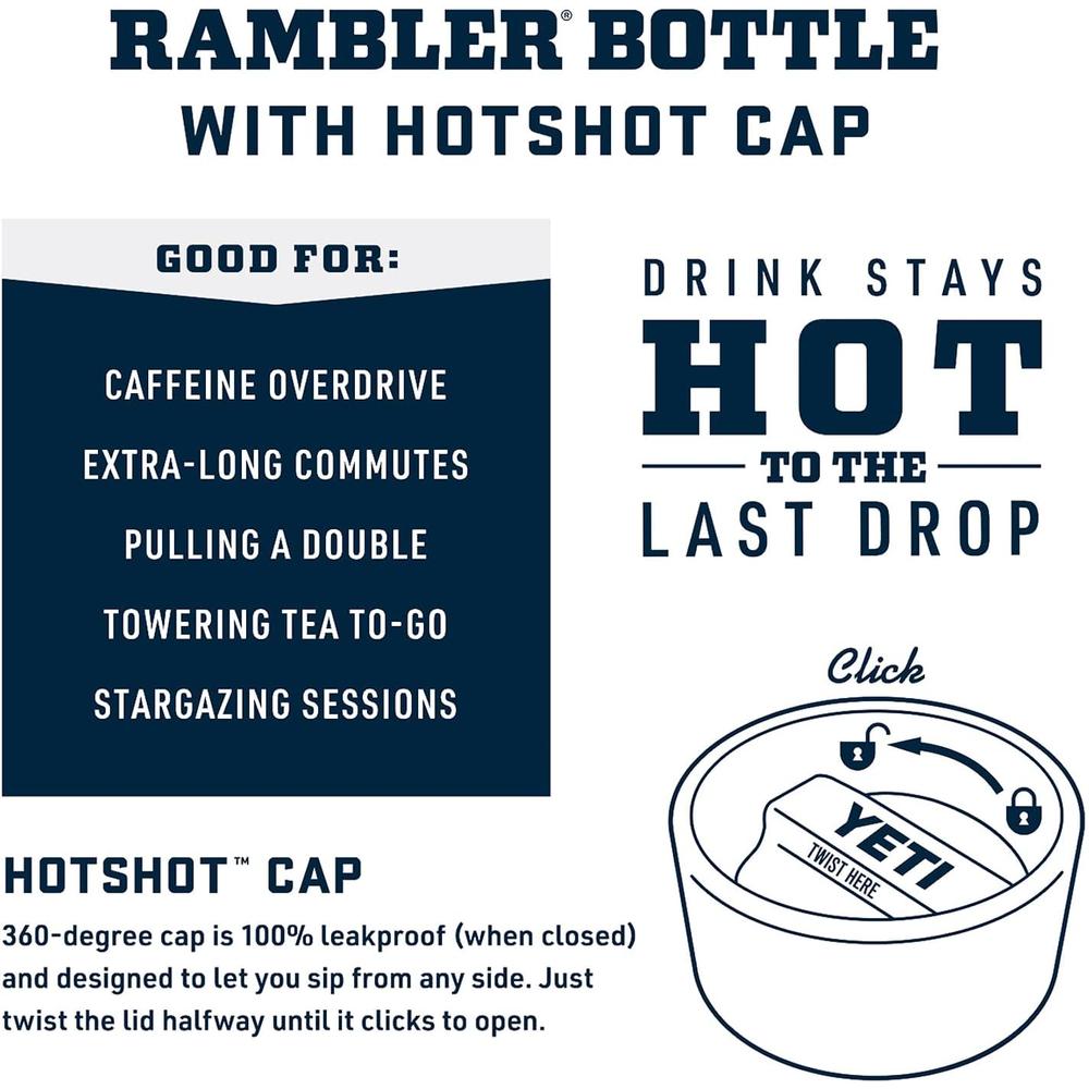 YETI BOTELLA RAMBLER TÉRMICA CON TAPA HOT SHOT DE 18 OZ | NARANJA ARCILLA - 2