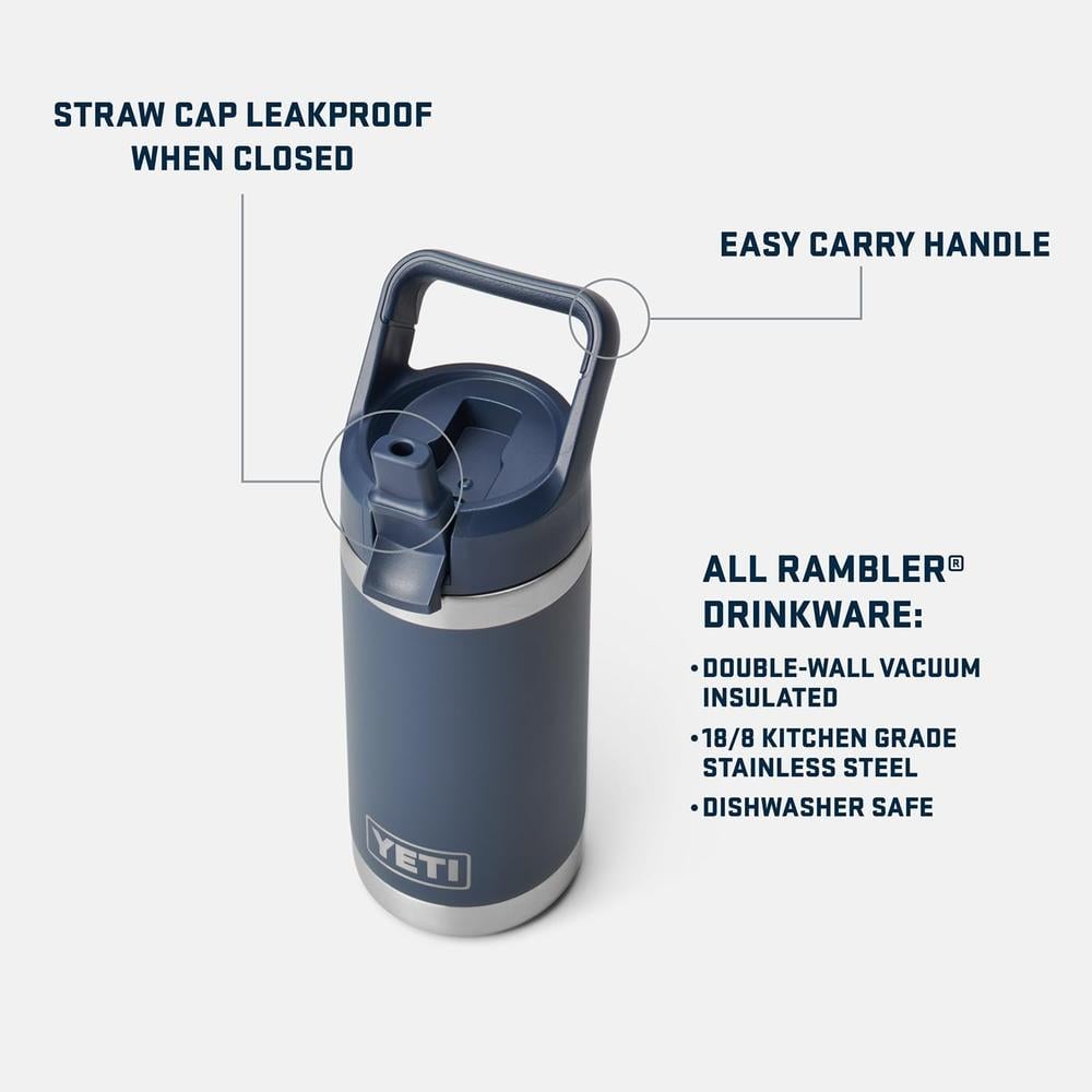 YETI BOTELLA RAMBLER JR. PARA NIÑOS CON CAÑITA DE 12 OZ | CELESTE - 2