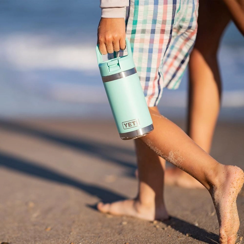 YETI BOTELLA RAMBLER JR. PARA NIÑOS CON CAÑITA DE 12 OZ | MELOCOTÓN - 5