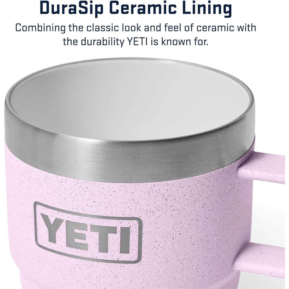 YETI RAMBLER PACK DE 2 TAZAS DE ACERO INOXIDABLE DE 6 OZ | ROSA BEBÉ - 3