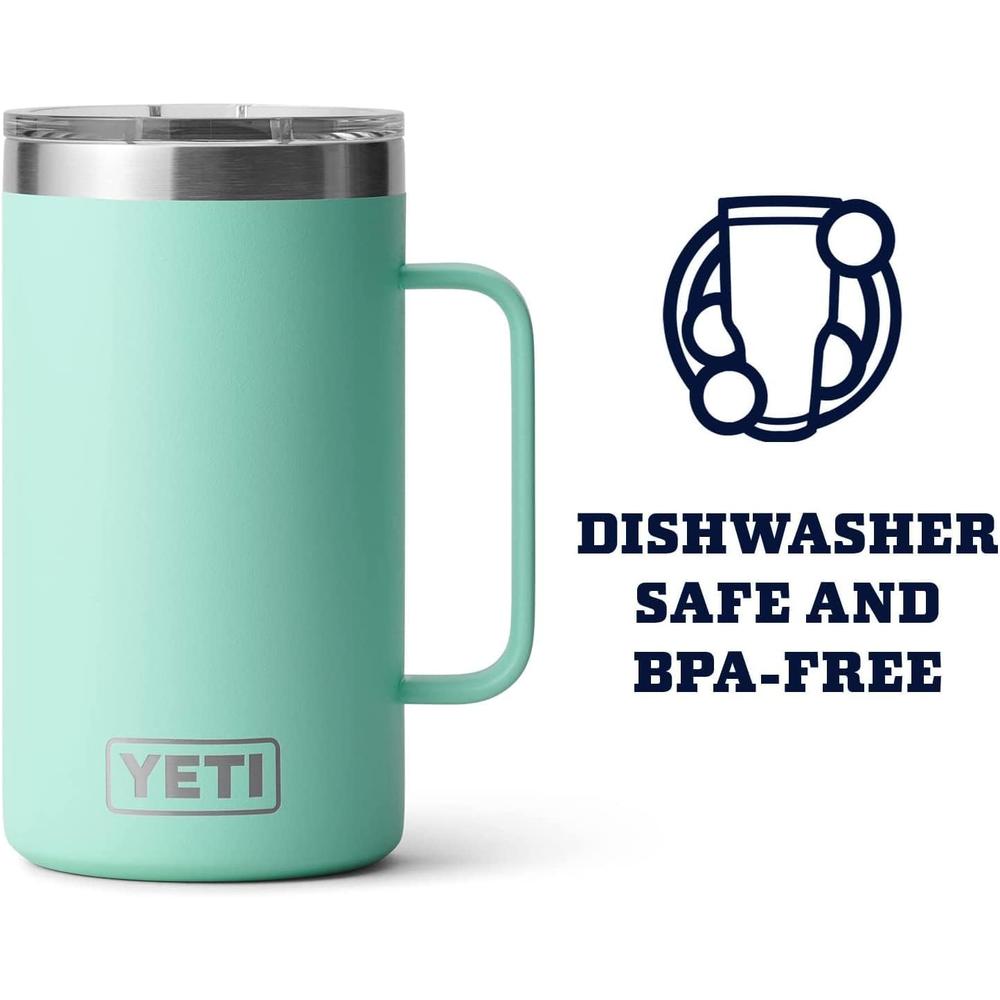 YETI RAMBLER TAZA DE 24 OZ CON TAPA MAGSLIDER | VERDE AGUA - 3