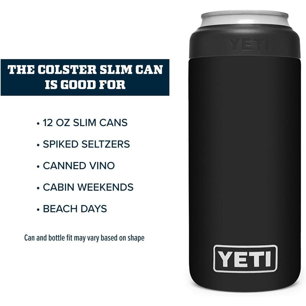 YETI RAMBLER AISLADOR DE LATAS NO INSERTABLE DE 12 OZ | NEGRO - 4
