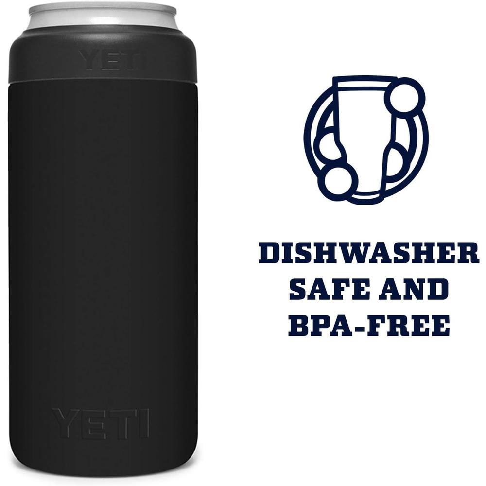 YETI RAMBLER AISLADOR DE LATAS NO INSERTABLE DE 12 OZ | NEGRO - 5