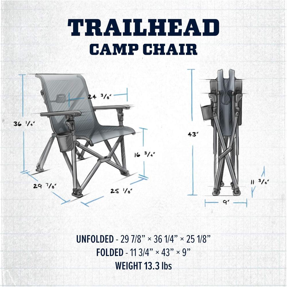 YETI TRAILHEAD SILLA DE CAMPAMENTO | GRIS - 3