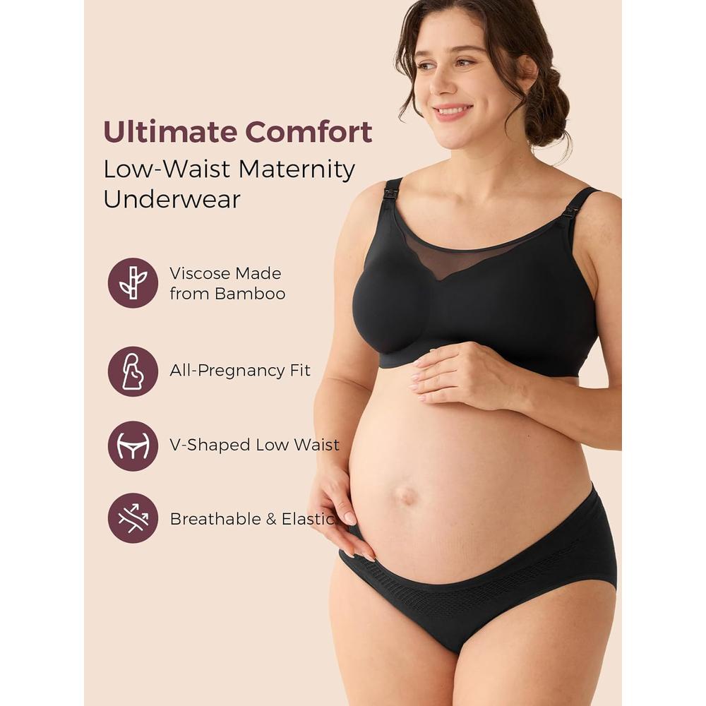 MOMCOZY ROPA INTERIOR DE MATERNIDAD BAJO VIENTRE (PACK DE 4UND) - 2