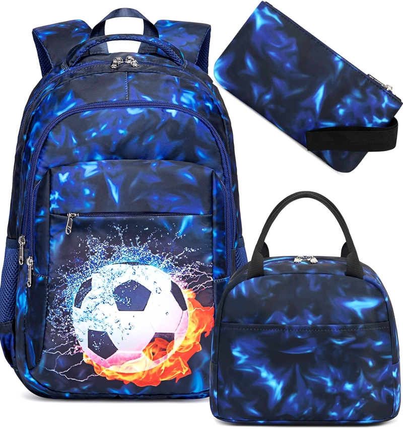 MOCHILA PARA NIÑOS Y NIÑAS, BOLSAS ESCOLARES PARA ADOLESCENTES, CONJUNTO DE MOCHILA ESCOLAR CON LONCHERA Y ESTUCHE PARA LÁPICES - 1