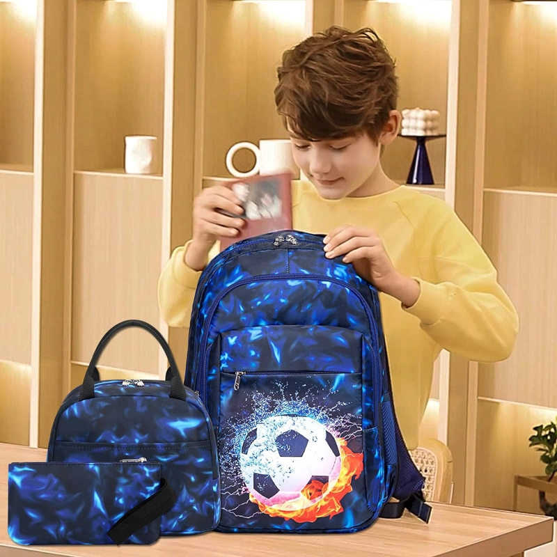 MOCHILA PARA NIÑOS Y NIÑAS, BOLSAS ESCOLARES PARA ADOLESCENTES, CONJUNTO DE MOCHILA ESCOLAR CON LONCHERA Y ESTUCHE PARA LÁPICES - 3