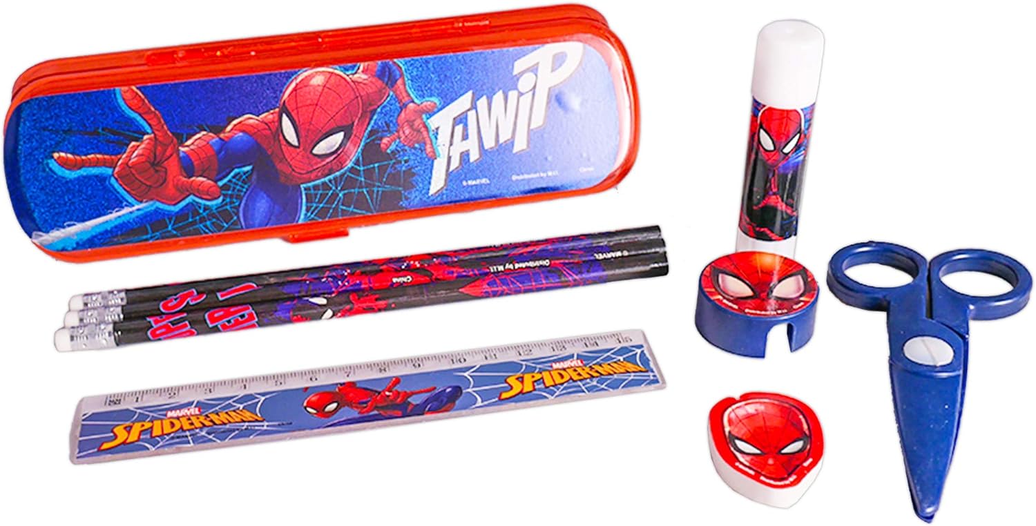 MOCHILA DE LOS VENGADORES DE MARVEL, LONCHERA Y SUMINISTROS ESCOLARES DE SPIDERMAN, PAQUETE CON 16 BOLSAS ESCOLARES. - 4