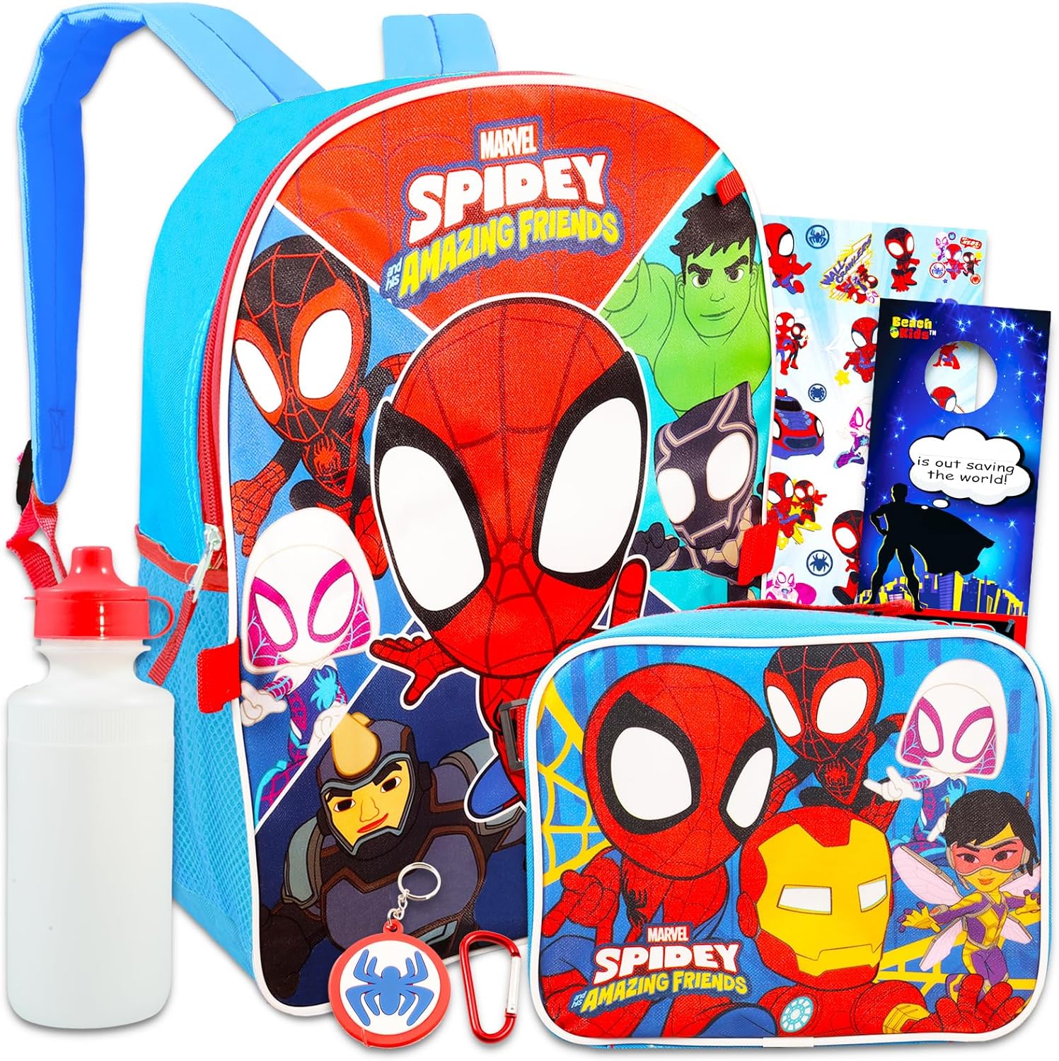 MARVEL SPIDEY AND HIS AMAZING FRIENDS - JUEGO DE MOCHILA DE 5 PIEZAS DE SPIDERMAN - 2