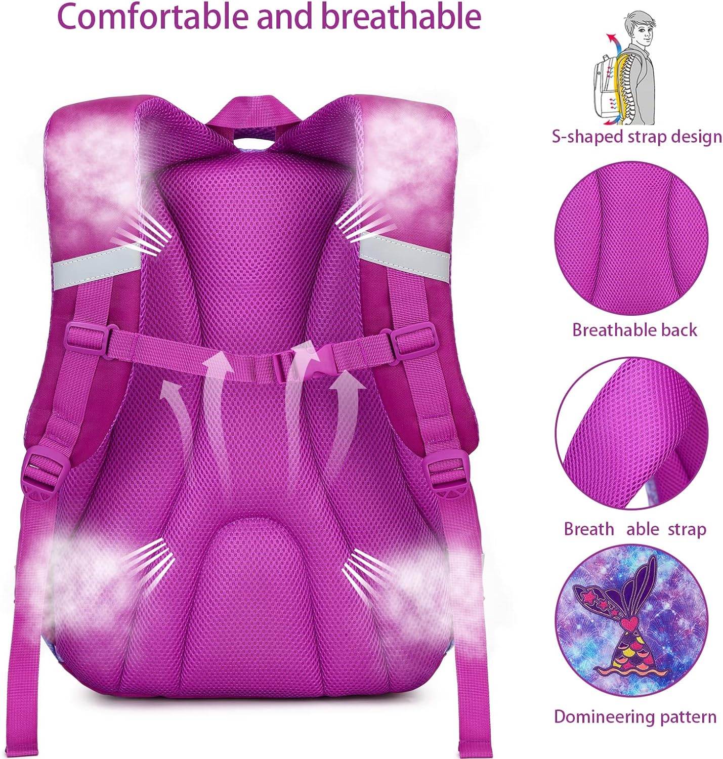 JUEGO DE 3 MOCHILAS DE DINOSAURIO PARA NIÑOS CON CAJA DE ALMUERZO, BOLSA DE LIBRO ESCOLAR PARA NIÑOS PRIMARIOS PREESCOLARES - 5