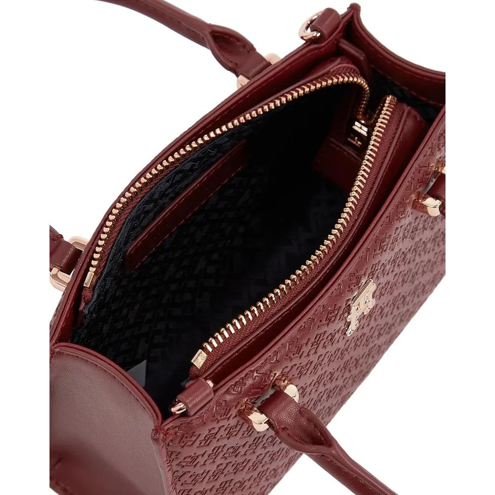 TOMMY HILFIGER | MINI BOLSO TOTE CON MONOGRAMA Y CORREA CROSSBODY REMOVIBLE - 2