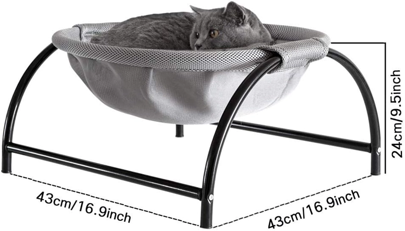 JUNSPOW CAMA PARA GATOS HAMACA PARA MASCOTAS CAMA PARA DORMIR ESTRUCTURA ESTABLE DESMONTABLE EXCELENTE TRANSPIRABILIDAD FÁCIL - 4