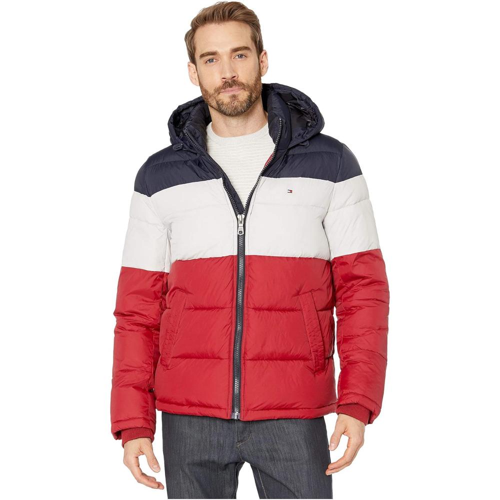 CASACA TOMMY HILFIGER ACOLCHADA CON CAPUCHA PARA HOMBRE - 1