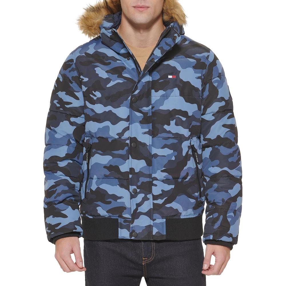 CASACA TOMMY HILFIGER BOMBER ACOLCHADA DE TELA ÁRTICA PARA HOMBRE - 1