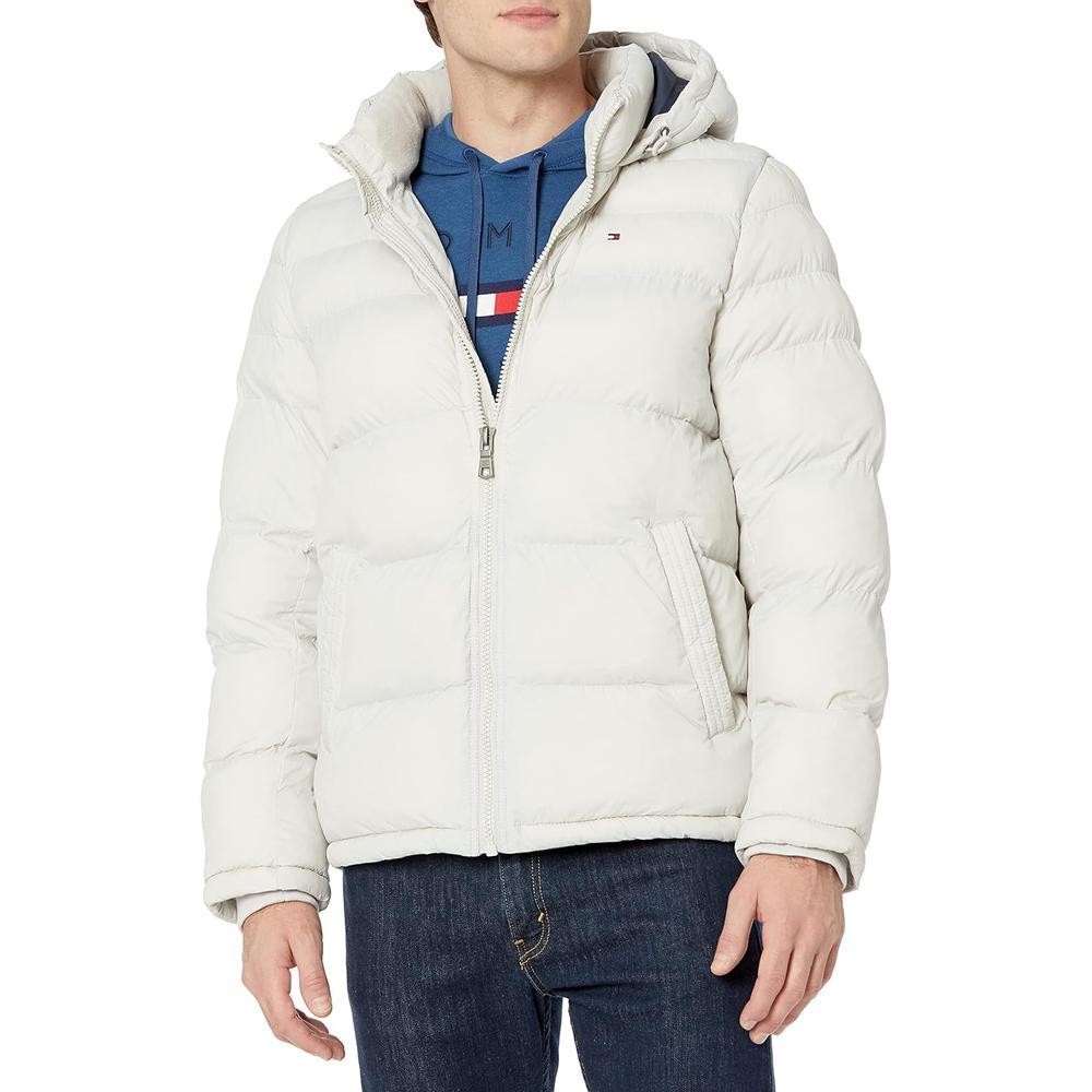 CASACA TOMMY HILFIGER ACOLCHADA CON CAPUCHA PARA HOMBRE - 1