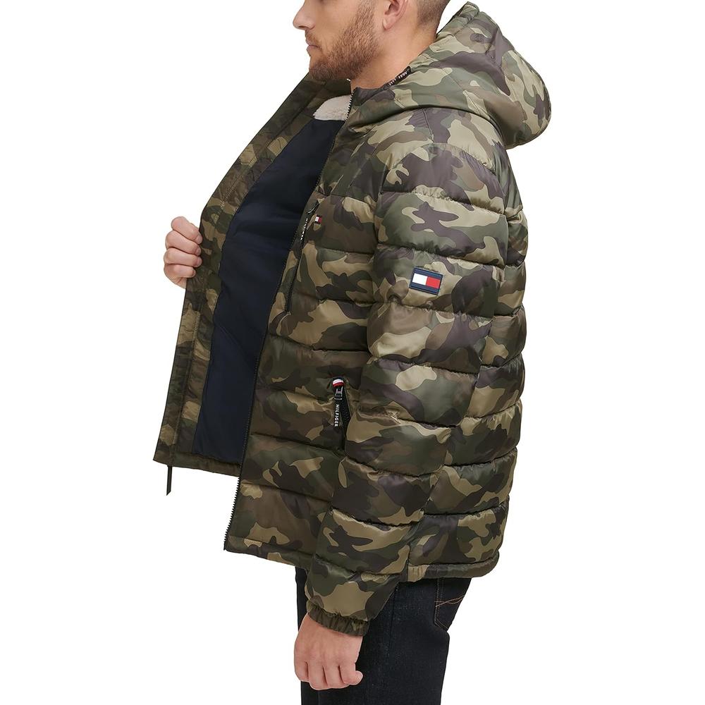 CASACA TOMMY HILFIGER ACOLCHADA RESISTENTE AL AGUA CON CAPUCHA PARA HOMBRE - 2