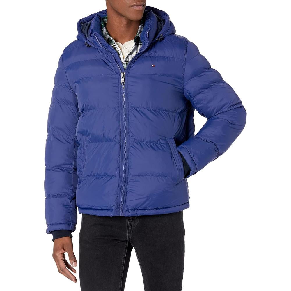 CASACA TOMMY HILFIGER ACOLCHADA CON CAPUCHA PARA HOMBRE - 1