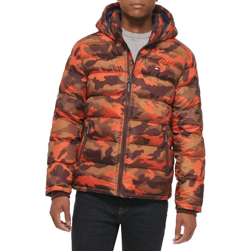 CASACA TOMMY HILFIGER ACOLCHADA CON CAPUCHA PARA HOMBRE - 1