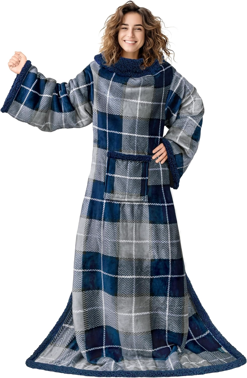 BATA FORRO POLAR SHERPA, MANGAS CÁLIDA FELPA  GRUESA, BOLSILLO- CUELLO CAÍDO - 5