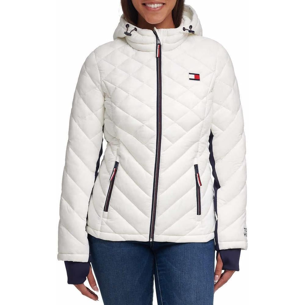 CASACA TOMMY HILFIGER CON CAPUCHA PARA MUJER - 1