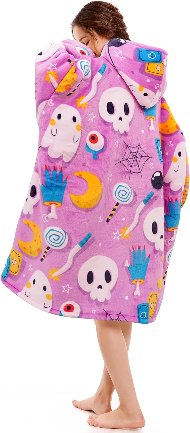 BATA CON CAPUCHA POLAR SHERPA DE GRAN TAMAÑO PARA LLEVAR PUESTA - 2