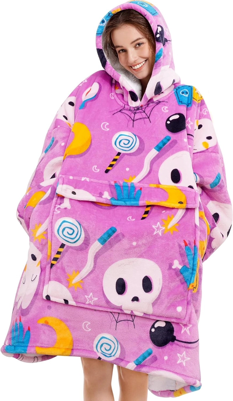 BATA CON CAPUCHA POLAR SHERPA DE GRAN TAMAÑO PARA LLEVAR PUESTA-DISEÑO - 2